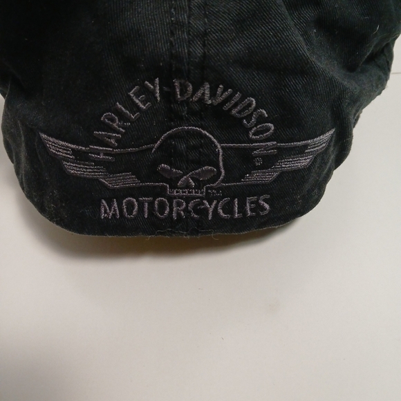 Harley Davidson All Black Cap 4xl Genuine Motorclothes 100% Cotton - Picture 3 of 6